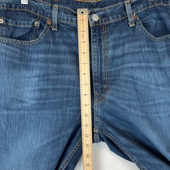 Levis 511 Jeans Mens 38x32 Blue Slim Straight Mid Rise Dark Wash Stretch Denim - Picture 5 of 10